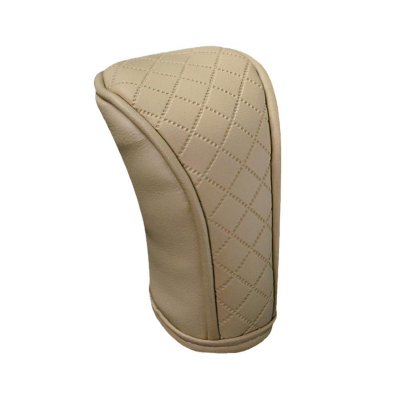 Car gear shift cover, breathable leather, cowhide gear shift cover, carbon fiber texture, universal gear shift cover, interior accessory.